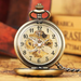 Bronze Full Hunter Pocket Watch - Arabic Dial Hand Wind Vintage Gift