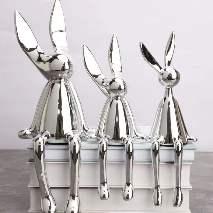 Exquisite Rabbit Resin Statue Realistic