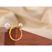 Perl Designer Golden Ring for Lady