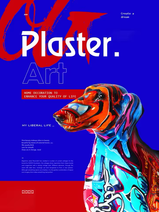 Desi Colorful Dachshund Dog Figurinener