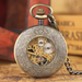 Bronze Full Hunter Pocket Watch - Arabic Dial Hand Wind Vintage Gift