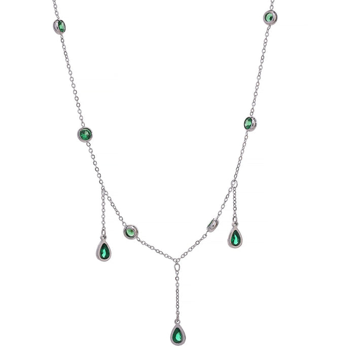 Elegant Necklace with Small Crystals