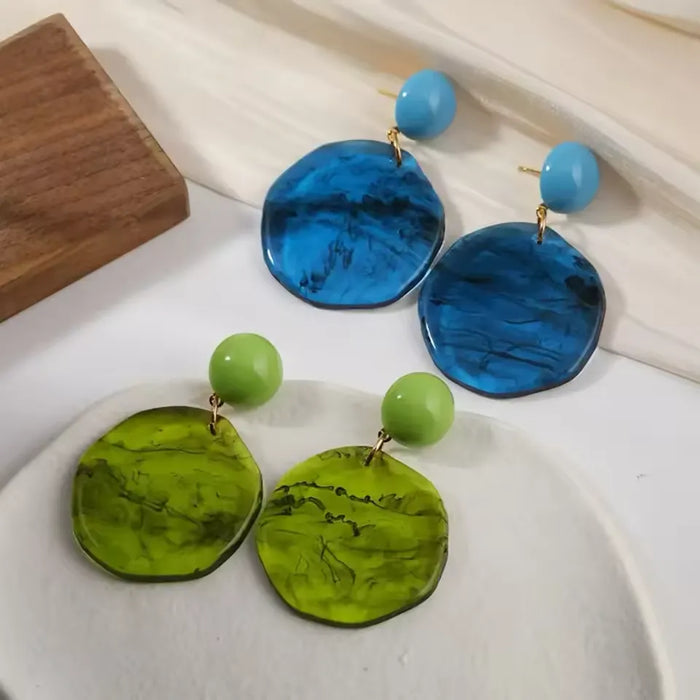 Irregular Acrylic Statement Stud Earrings