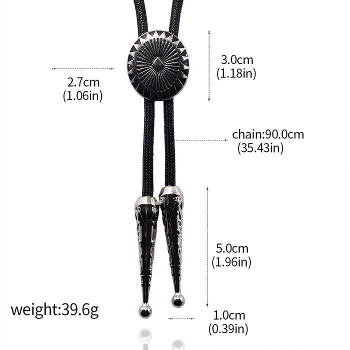 Vintage Cowboy Bolo Tie with Jazz Hat Pendant