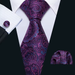 Purple Gold Floral Silk Tie for Classy Men