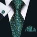 Classy Men Blue & Gold Floral Silk Tie