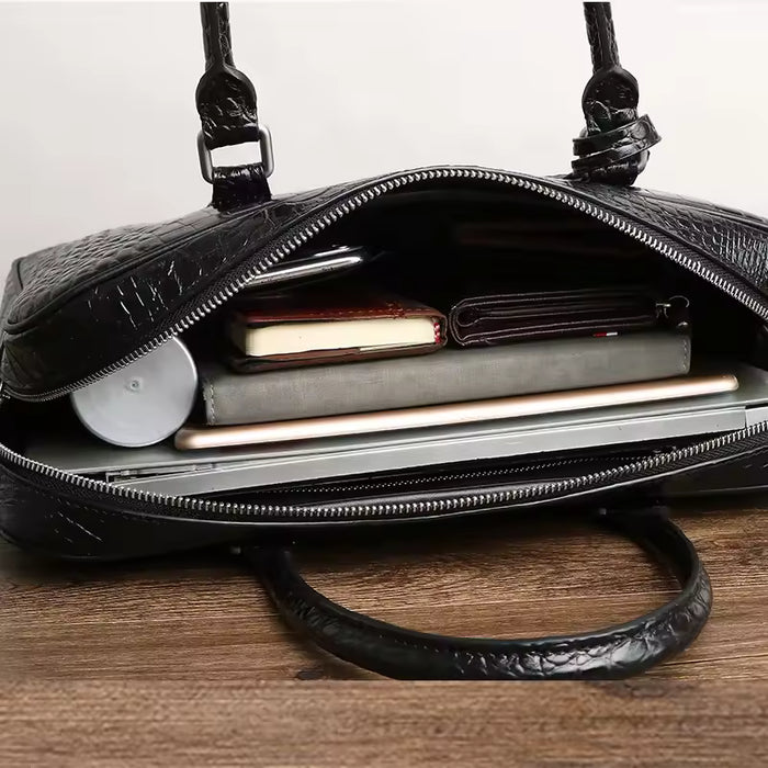 Einzigartige Herren-Ledertasche für Laptop und Dokumente