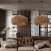 Boho Designer Hand-Woven Rattan Pendant Chandelier