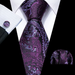 Purple Gold Floral Silk Tie for Classy Men