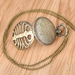 Hollow Antique Quartz Pocket Watch Necklace - Vintage Unisex Gift