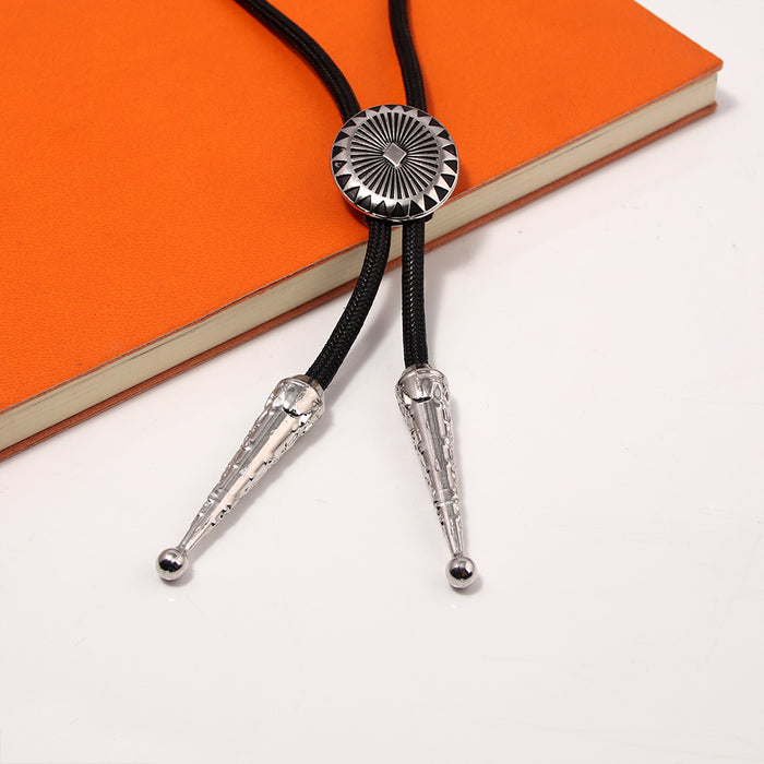 Vintage Cowboy Bolo Tie with Jazz Hat Pendant