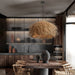 Boho Designer Hand-Woven Rattan Pendant Chandelier