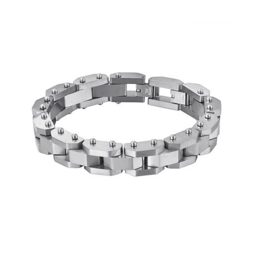 Hardcore Bracelet – Metal Link Design with Clasp and Screws