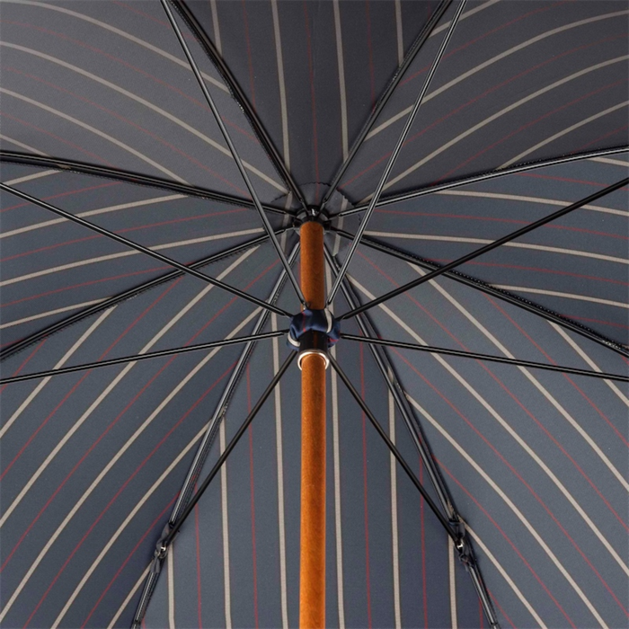 where to buy classic bespoke striped umbrella with leather handle 
