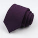 Dark Purple Skinny Tie for Men - Elegant Solid Design