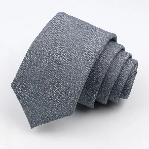 Solid Grey Skinny Tie for Men - Classy and Elegant Accessory