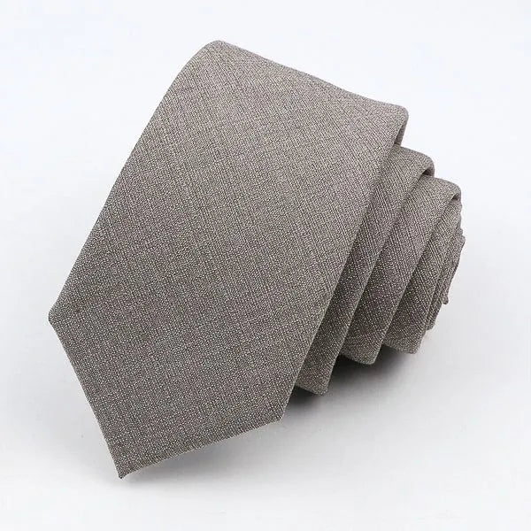 Solid Taupe Skinny Tie for Men - Classy and Stylish Accessory