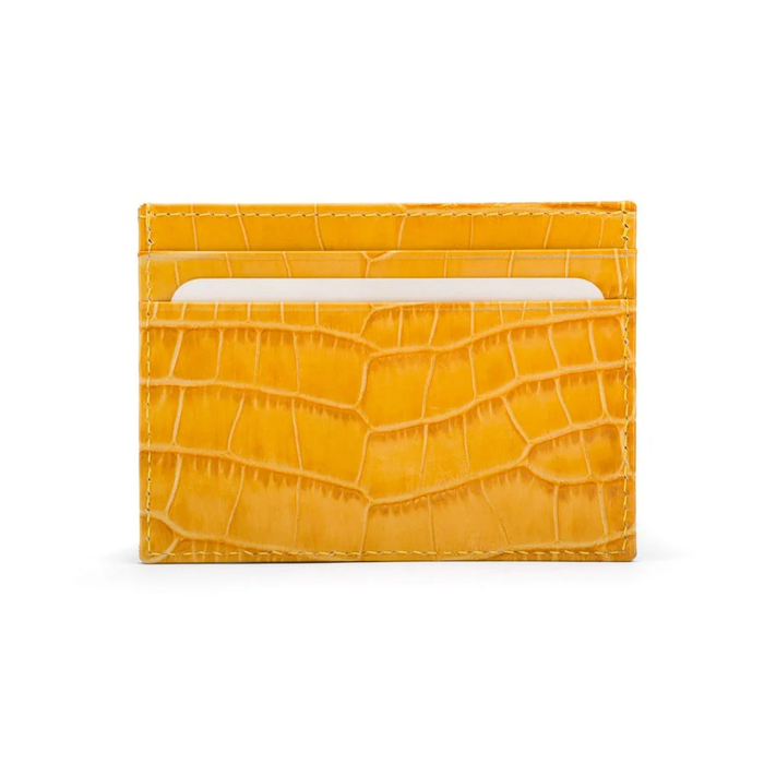 Sophisticated crocodile leather card holder luxury EDC wallet