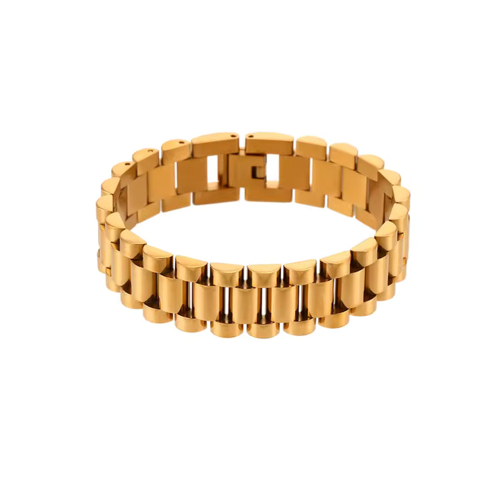 Stainless Steel Gold Plated Detachable Wristbands Bracelets