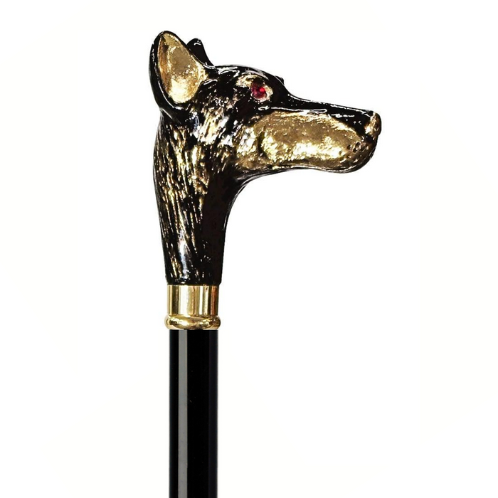 Stylish Umbrella with Gold-Plated 24K Dobermann Handle