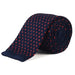 Blue and Red Dot Square Knit Tie for Classy Men