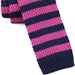 Pink and Navy Blue Square Knit Tie for Stylish Men