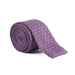 Lavender Dotted Knit Tie for Men - Classy Square Design