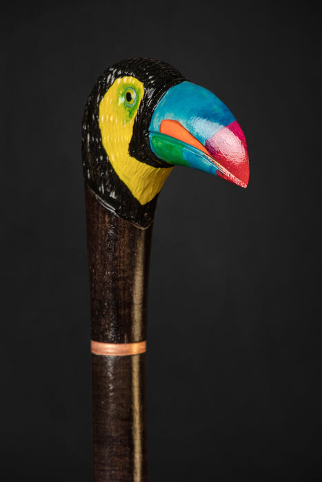 Unique bird-themed walking sticks handmade