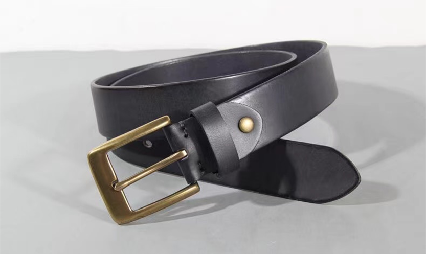 Ceinture en cuir pleine fleur souple pour homme, modèle Enrico