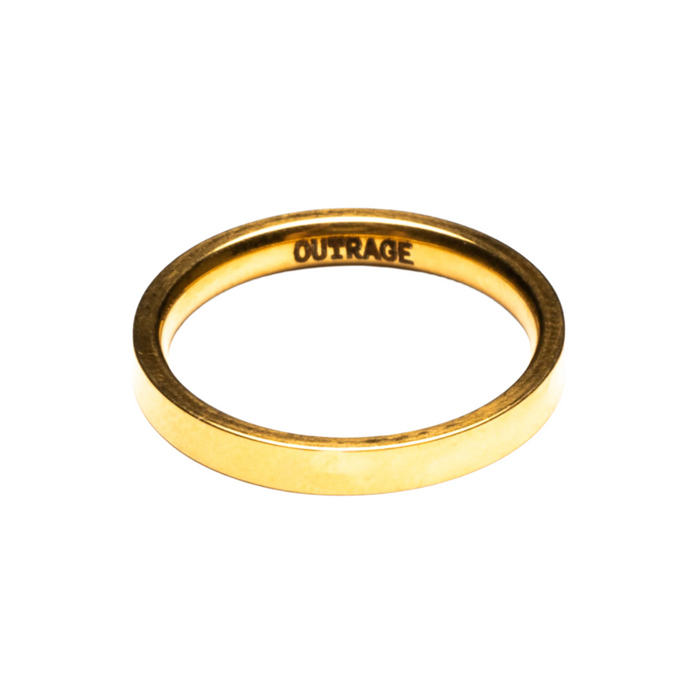 Gold Minimalistic Band Ring 3MM