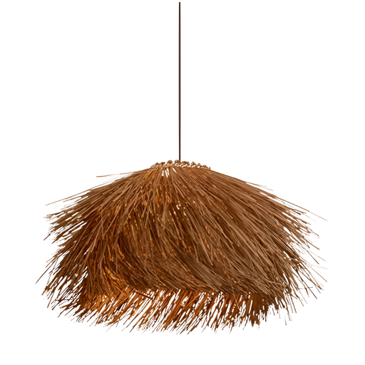 Boho Designer Hand-Woven Rattan Pendant Chandelier