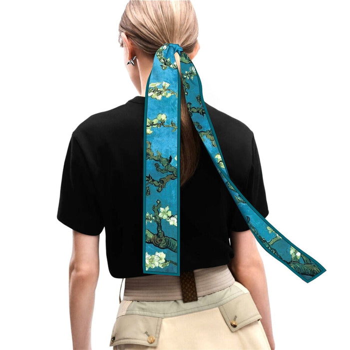 Van Gogh Art Silk Hair & Handbag Scarf – Luxe Fashion Accessory