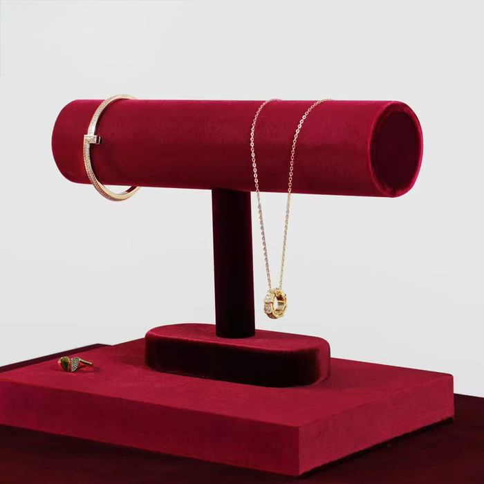 Velvet Jewelry Display Stand T-Bar Bracelet and Watch Holder