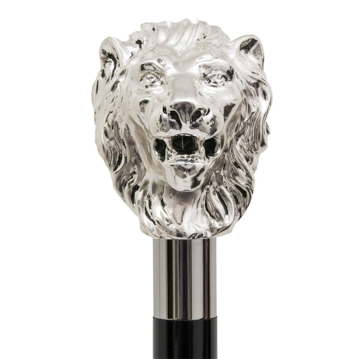 Vintage Lion Head Handle Walking Stick, Designer Walking Canes