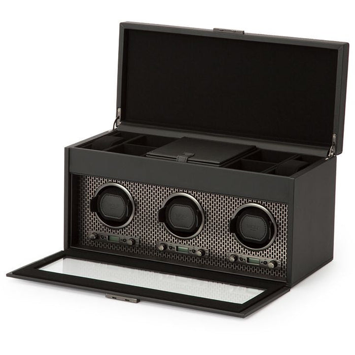 Wolf - Axis Triple Watch Winder with Storage | 469403