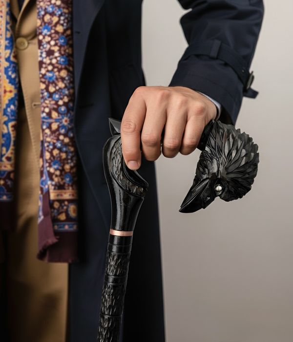 Walking Cane Crow Modern handle