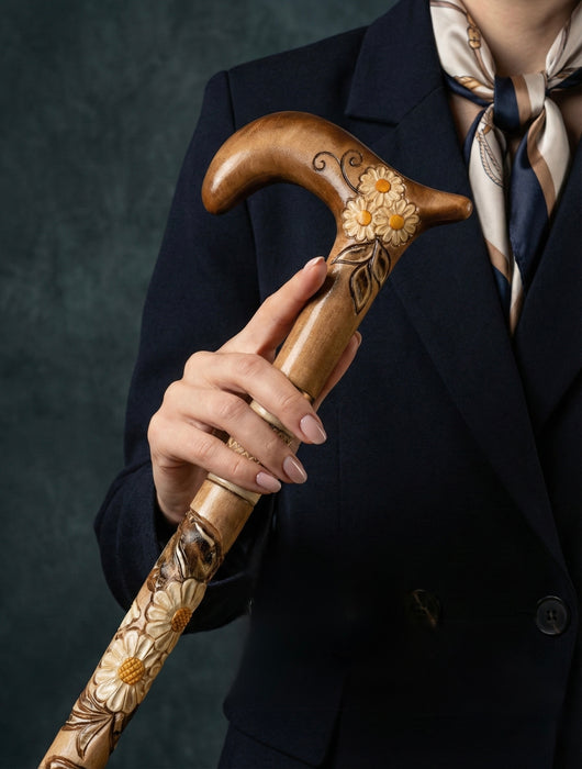 Walking Cane for Ladies Chamomile Flower