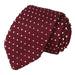 Wine Red Knitted Tie for Men Classy Dot Design