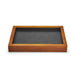 Durable wood jewelry tray with transparent cover