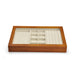 Transparent cover wood jewelry display tray