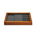 Elegant wood jewelry tray with clear cover