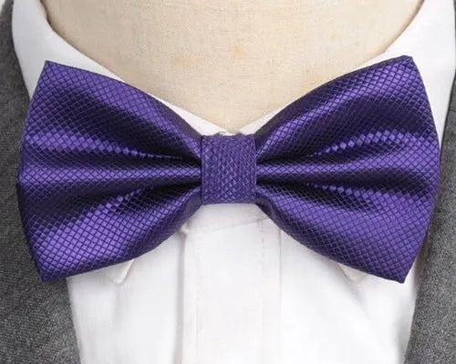 Deluxe Pre-Tied Bow Tie for Men in Elegant Purple - Classy Formal Accessory