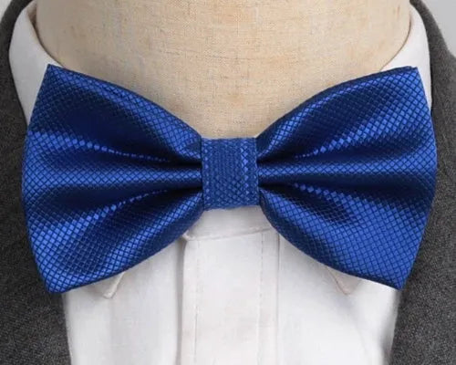 Blue Deluxe Pre-Tied Bow Tie for Classy Men
