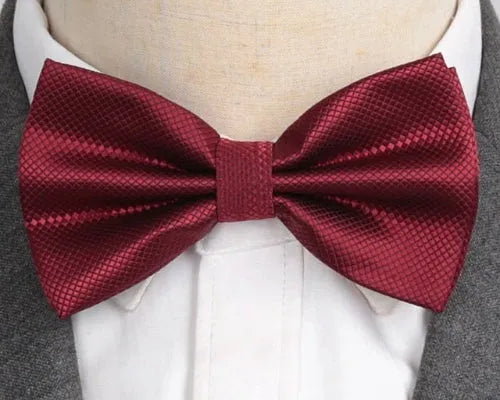 Wine Red Deluxe Pre-Tied Bow Tie for Classy Men