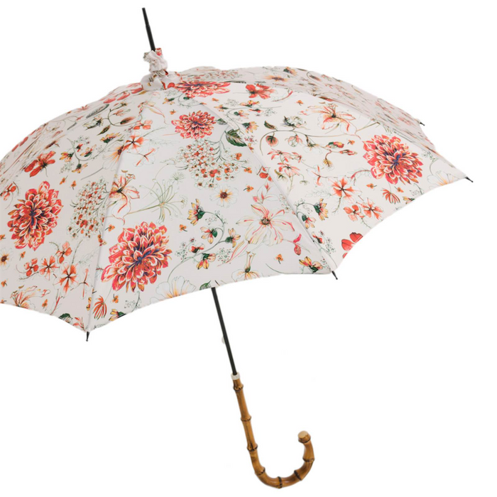 Unique Whangee Handle Stylish Flowered Parasol Women