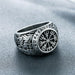 Fancy Vikings Style Ring with Runes