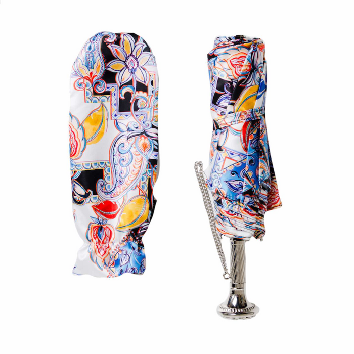 Chic Colorful Brass Handle Fashionable Umbrella