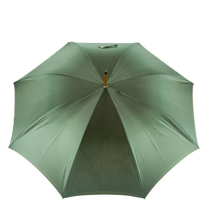 Bamboo Handle Olive Green Bridles Umbrella
