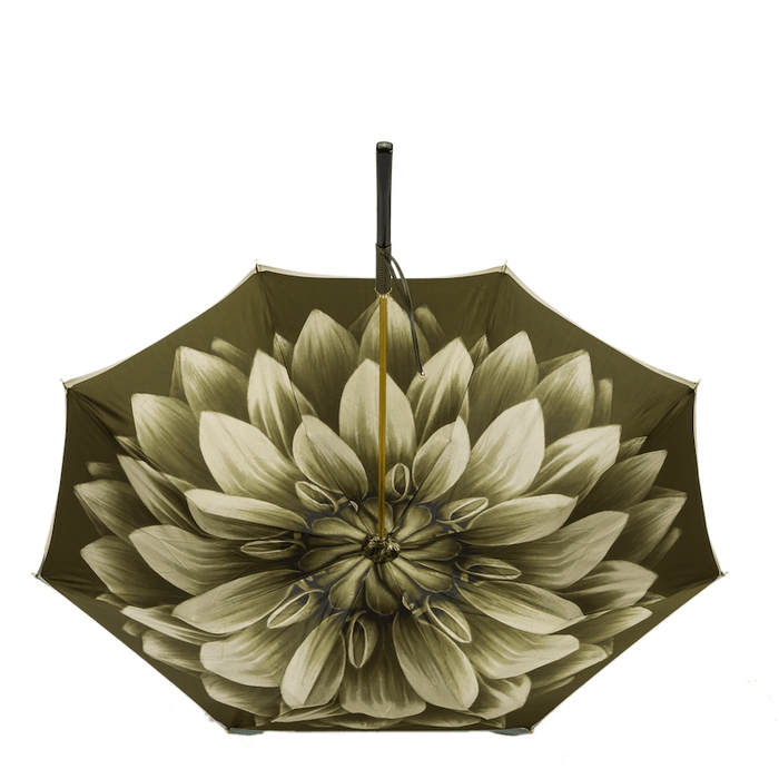 High Quality Designer Green Umbrella - Double Cloth Floral Design - Artynov | Unique Handmade Accessories