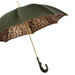statement olive green leopard print leather ruched umbrella